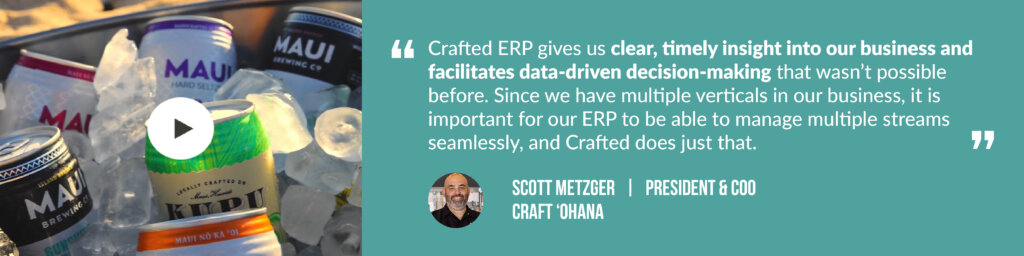 A quote from Scott Metzger, the president and chief operating officer for Craft 'Ohana